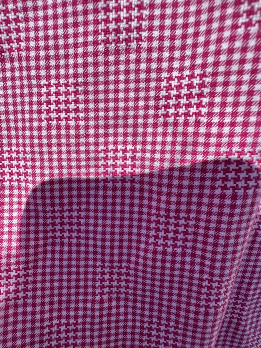 Ted Baker Endurance Pink/Red Gingham Check Floral Collar Cuffs Men’s 15.5 32/33 - Picture 4 of 8